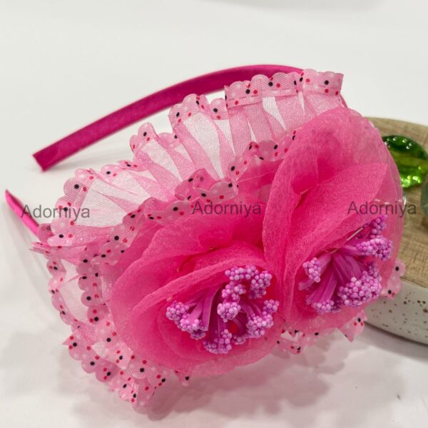 Plka Dot Floral Hair Band