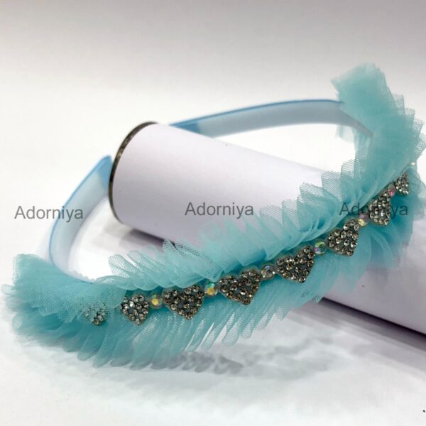 Sparkling Rhinestone Heart Headband