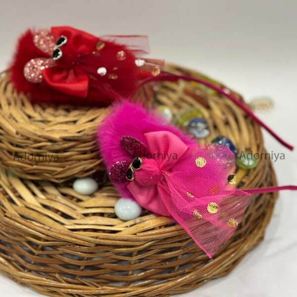 Glitter Mouse Headbands with Bows and Tulle