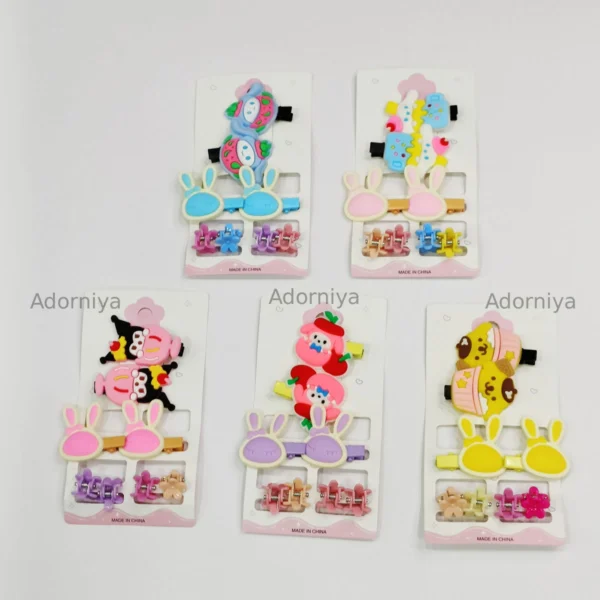 Cartoon Hair Pins Set for Girls