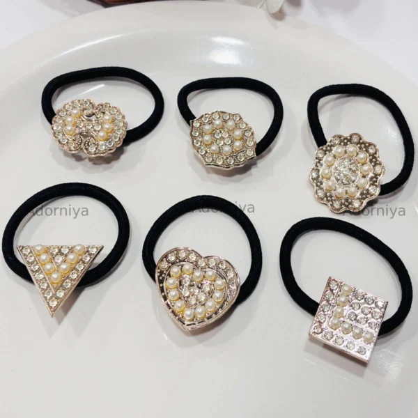 Pearl & Rhinestone Hair Ties