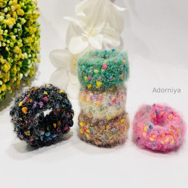 Woolen Hair Scrunchies for Girls