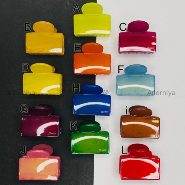 Glossy Solid Mini Claw Clip