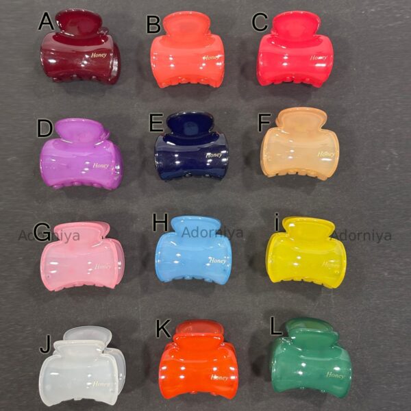 Honey Glossy Hair Claw Clips