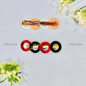 Marble Ring Donut Barrette Flip View