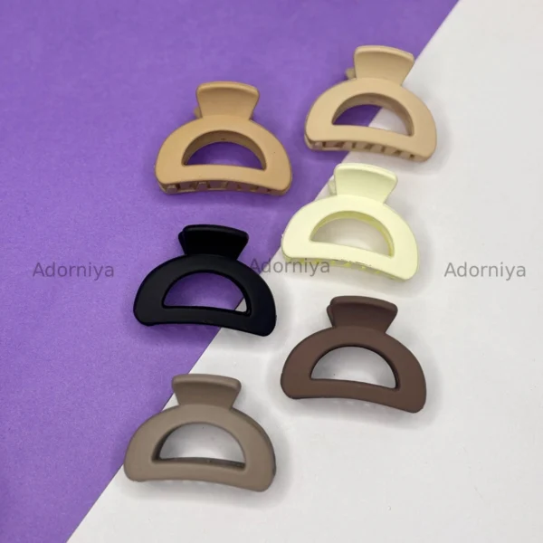 Matte Half-Moon Mini Hair Claw Clip