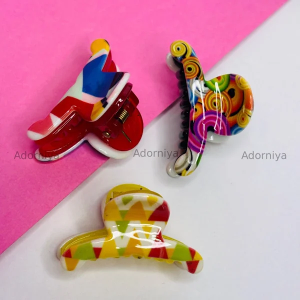 Patterned Acrylic Hair Claws