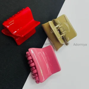 Solid Glossy Hair Claw Clip