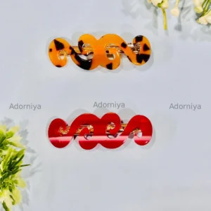 Wavy Acrylic Hair Barrette Clip