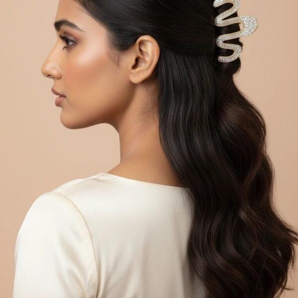 Luxury Rhinestone Gold Hair Claw Clip for Women ✨💛