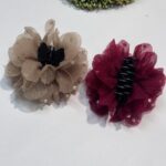 pearl flower hair clip for women Back view